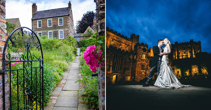weddings at Crook Hall and Durham Castle