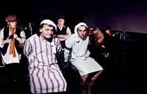 The Siddle Brothers under house arrest, a scene from "The Bonny Moorhen"