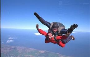 Tandem Skydiving through the Peterlee Drop Zone over Shotton Airfield