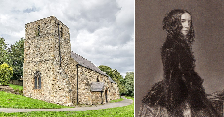 St Helen's Church in Kelloe and poet Elizabeth Barrett Browning 