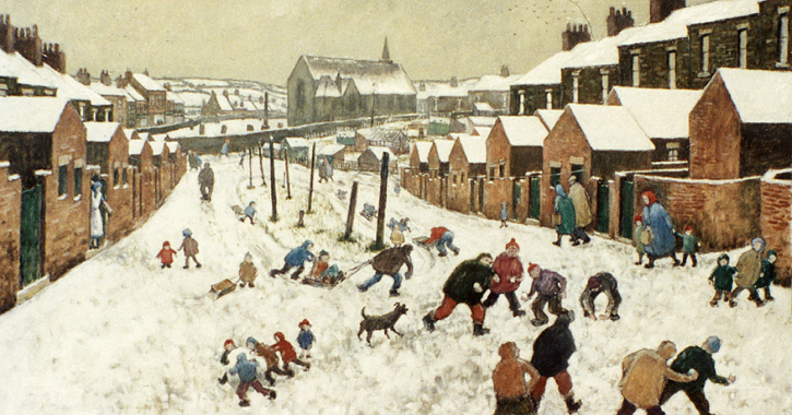 Spennymoor Snow Scene Mount Pleasant by Norman Cornish