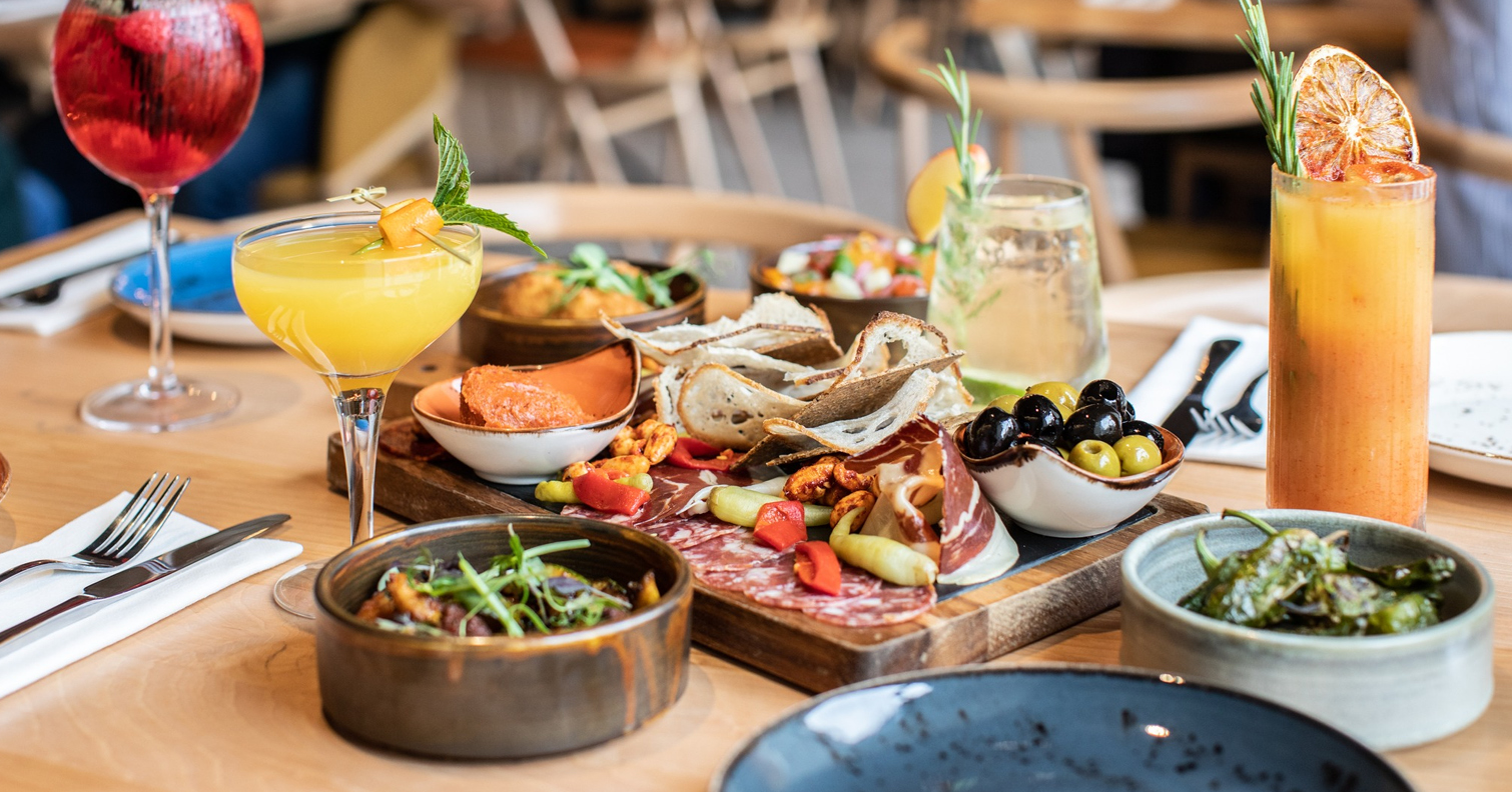 Selection of food and drinks on offer at El Castillo tapas bar, Bishop Auckland