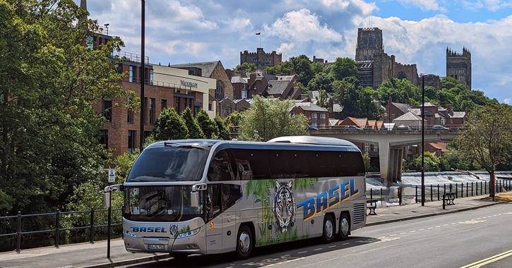 View of Durham Cathedral and Castle from the banks of the river wear.