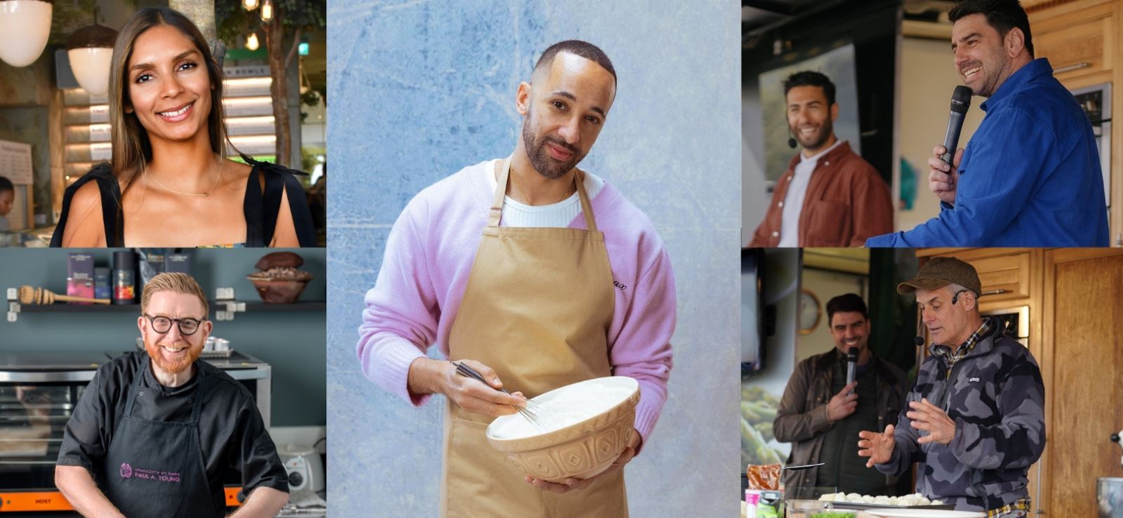 A montage of chef that will be appearing at this years Bishop Auckland Food Festival