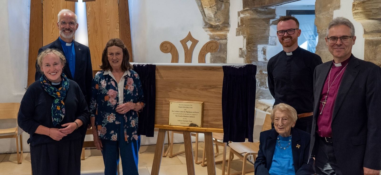 Dean of Durham, The Revd Canon Charlie Allen, Caroline Peacock Chair Friends of Durham Cathedral, The Revd James Shelton Director of the CCPP, Lilian Groves MBE, Bishop of Durham