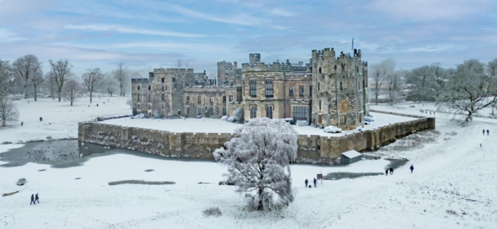 Raby Castle in the snow