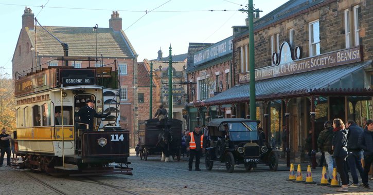 Downton Abbey movie scenes filmed at Beamish Museum, County Durham.