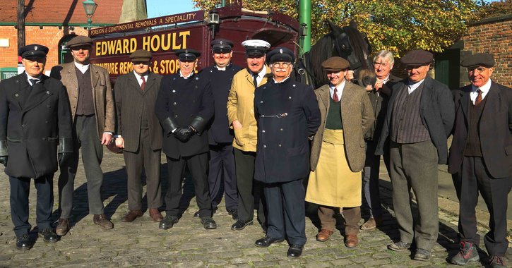 some of the Beamish Museum staff who featured in the filming of Down Abbey movier