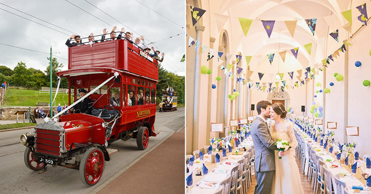 wedding at Beamish Museum and Brancepth Castle 