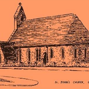 Castleside logo in orange. Image of church