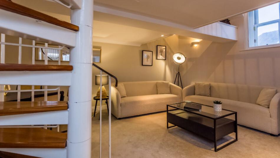 Living area at The Elvet Loft