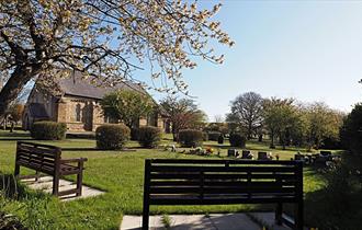 External view of Holy Trinity Church, Wingate
Image of the grounds surrounding the church