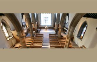 Interior of St Michaels and All Angels church.