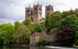 view of Durham Cathedral from River Wear