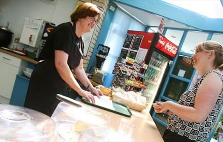 People ordering food at Botanic Garden Café