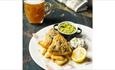 Vegan fish and chips at Cosy Club Durham