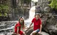 Family at High Force Waterfall
