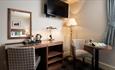 Image of bedroom facilities at The Seaburn Inn: tea, coffee and a television set.