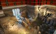 Hypocaust (underground heating) at Binchester Roman Fort.