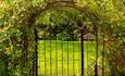 Gate to the gardens at Crook Hall and Gardens