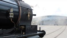 Image of a steam train at Locomotion.