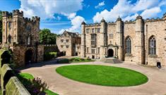 The Courtyard of Durham Castle, showing the Gatehouse and Great Hall and Garden Stairs
