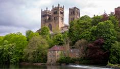 view of Durham Cathedral from River Wear