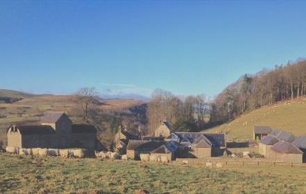 External view of Cragend Farm B&B in the sun.