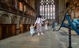 A family explore the Chapel of the Nine Altars in Durham Cathedral